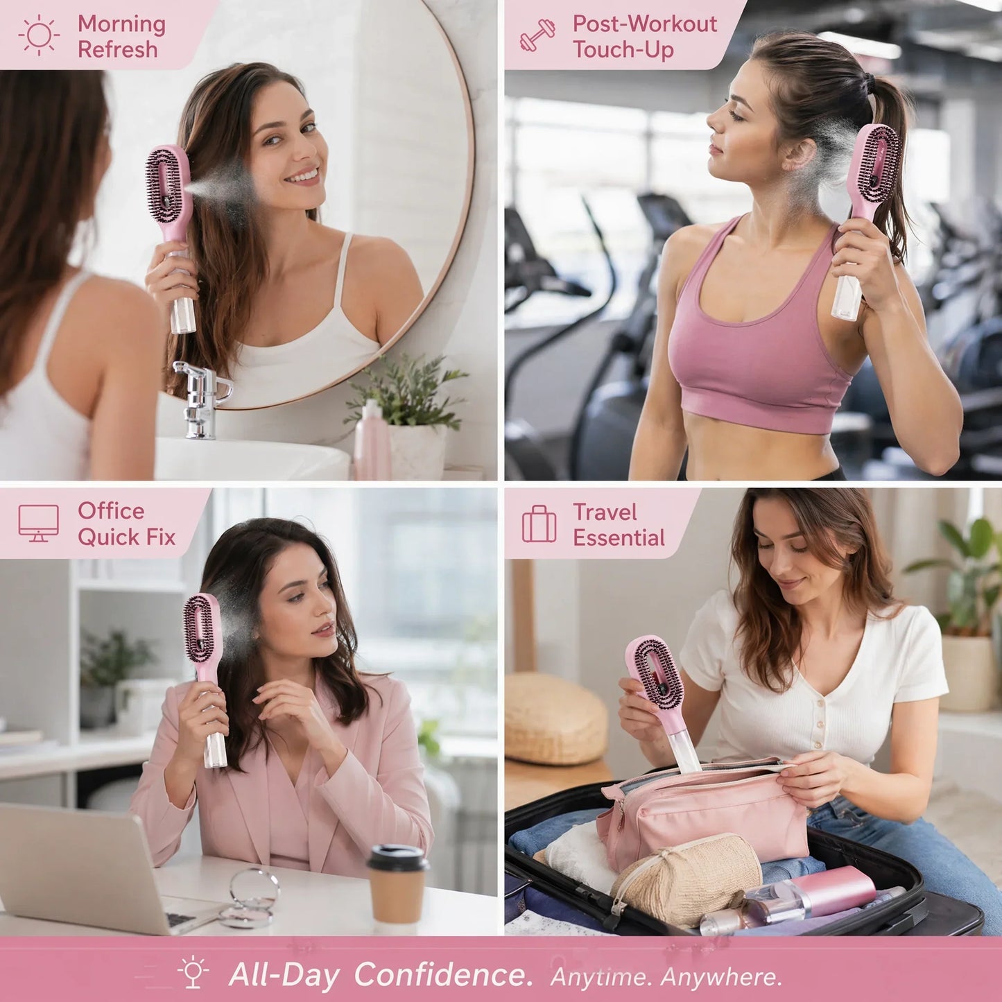 2-in-1 Spray Hairbrush Magic
